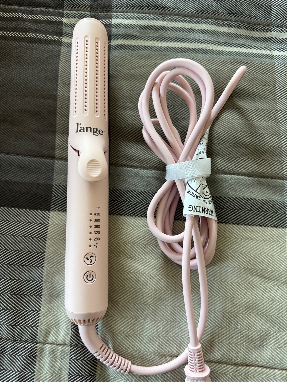 L'ange Pink Mini Hair Straightening Brush with Cord